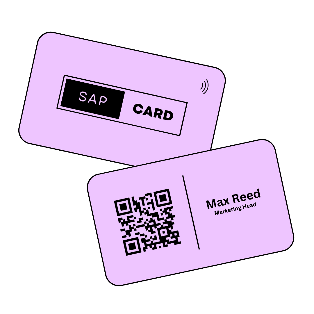 Vibrant NFC card with bold details, ideal for fashion-forward brands